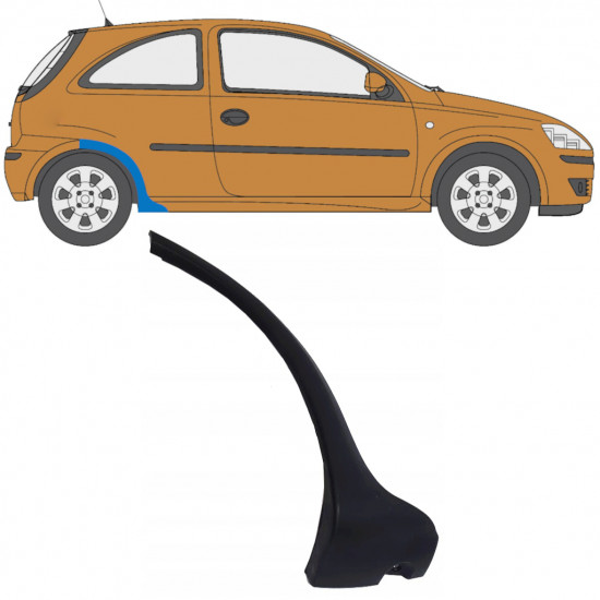 Bočna letvica stražnjeg blatobrana za Opel Corsa 2003-2010 / Desno 11705