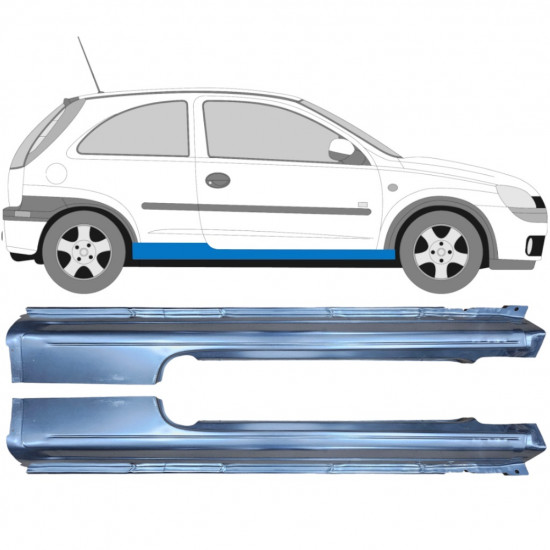 Lim praga za Opel Corsa 2000-2010 / Lijevo+Desno / Set 9436