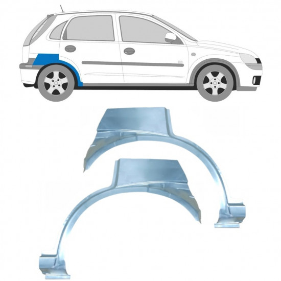 Reparaturni lim stražnjeg blatobrana za Opel Corsa 2000-2010 / Lijevo+Desno / Set 10383