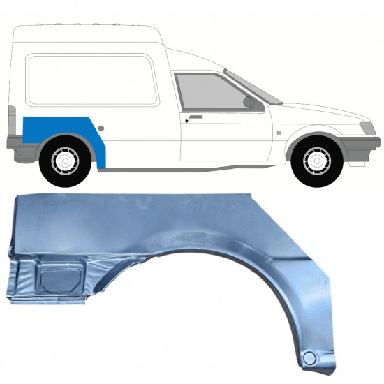 Reparaturni lim stražnjeg blatobrana za Ford Courier 1989-1995 / Desno 7828