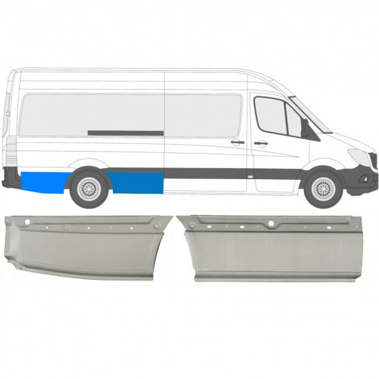 Reparaturni lim stražnjeg blatobrana za Mercedes Sprinter 2006- / LWB / Desno / Set 10515