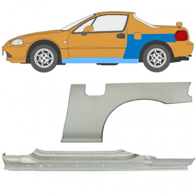 Prag + reparaturni lim stražnjeg blatobrana za Honda Civic CRX Del Sol 1992-1998 / Lijevo 11144