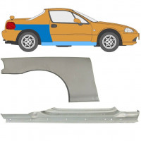 Prag + reparaturni lim stražnjeg blatobrana za Honda Civic CRX Del Sol 1992-1998 / Desno 11143