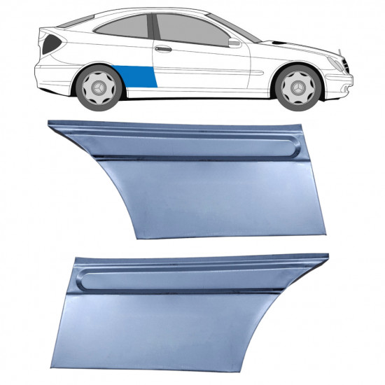 Reparaturni lim stražnjeg blatobrana za Mercedes CL203 2000-2008 / Lijevo+Desno / Set 9619