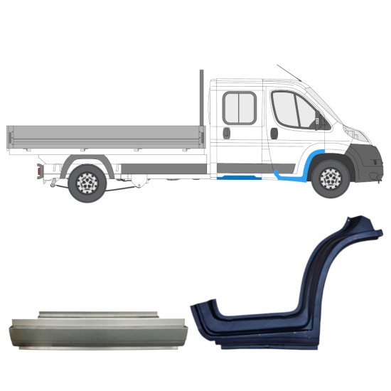 Set reparaturnih dijelova za Fiat Ducato 2006-2014 / Desno / Dvostruka kabina / 14796 Set reparaturnih dijelova za Fiat Ducato 2006-2014 / Desno / Dvostruka kabina / 14796
