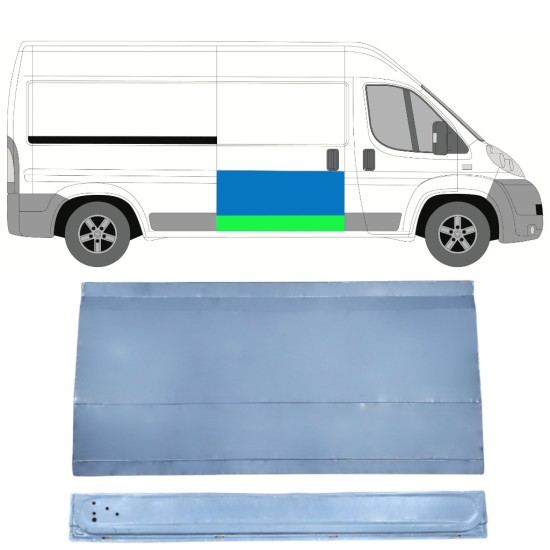 Unutarnji + vanjski reparaturni lim kliznih vrata za Fiat Ducato 2006-2014 / Desno / Set 14823 Unutarnji + vanjski reparaturni lim kliznih vrata za Fiat Ducato 2006-2014 / Desno / Set 14823