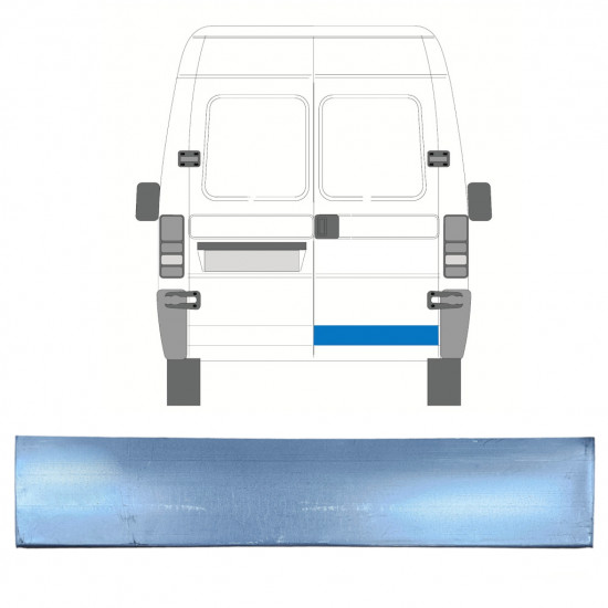 Niski reparaturni lim stražnjih vrata za Fiat Ducato Boxer Relay Jumper 1994-2006 / Desno 7339