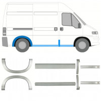 Lim praga + stražnjeg blatobrana za Fiat Ducato Boxer Relay 1994-2006 / SWB / Set 11516