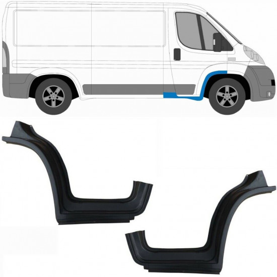 Reparaturni lim prednjeg blatobrana s dijelom praga za Fiat Ducato 2006- / Lijevo+Desno / Set 10247