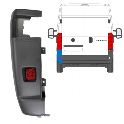 Kut stražnjeg branika 270 stupnjeva za Fiat Ducato 2006-2018 / Lijevo 7716