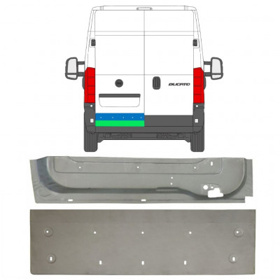 Reparaturni lim stražnjih vrata za Fiat Ducato 2006- / Desno / Set 11675