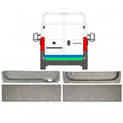 Reparaturni lim stražnjih vrata za Fiat Ducato 2006- / Set 11676