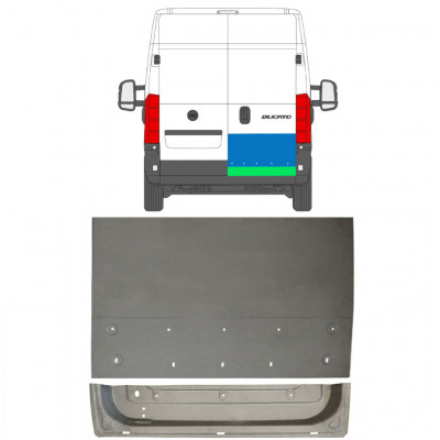 Reparaturni lim stražnjih vrata za Fiat Ducato 2006- / Desno / Set 11680