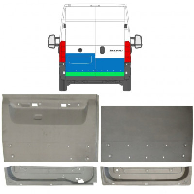 Reparaturni lim stražnjih vrata za Fiat Ducato 2006- / Set 11682