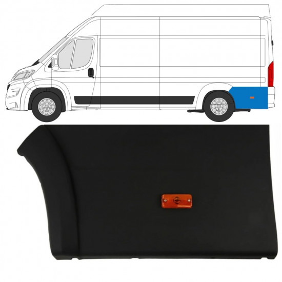 Stražnja bočna letvica sa svjetlom za Fiat Ducato 2018- / Lijevo 7789