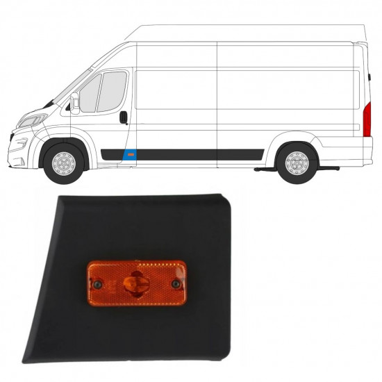Bočna obloga prednjeg stupa sa svjetlom za Fiat Ducato 2018- / Lijevo 7802