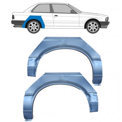 Reparaturni lim stražnjeg blatobrana za BMW 3 E30 1982-1987 / Lijevo+Desno / Set 9844