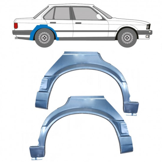 Reparaturni lim stražnjeg blatobrana za BMW 3 E30 1987-1994 / Lijevo+Desno / Set 9845