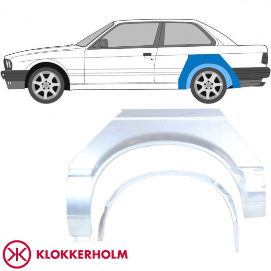 Unutarnji + vanjski reparaturni lim stražnjeg blatobrana za BMW 3 E30 1982-1987 / Lijevo / Set 10849