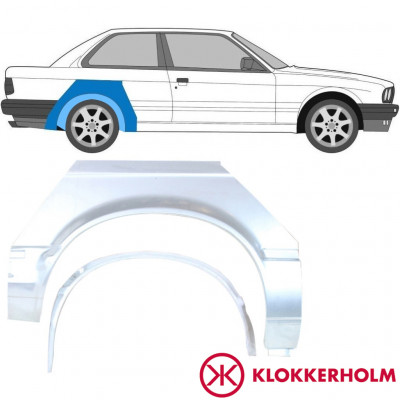 Unutarnji + vanjski reparaturni lim stražnjeg blatobrana za BMW 3 E30 1982-1987 / Desno / Set 10848