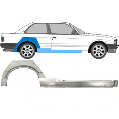 Lim praga + stražnjeg blatobrana za BMW 3 E30 1987-1994 / Desno / Set 11505