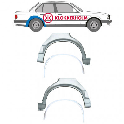 Unutarnji + vanjski reparaturni lim stražnjeg blatobrana za BMW 3 E30 1987-1994 / Set 10862