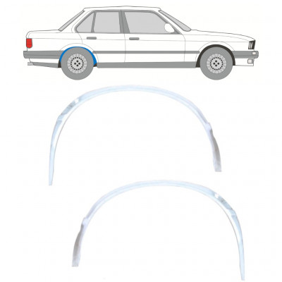 Unutarnji reparaturni lim stražnjeg blatobrana za BMW 3 E30 1982- / Lijevo+Desno / Set 10847