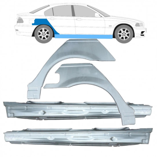 Lim praga + stražnjeg blatobrana za BMW E46 3 1998-2005 / Set 11260