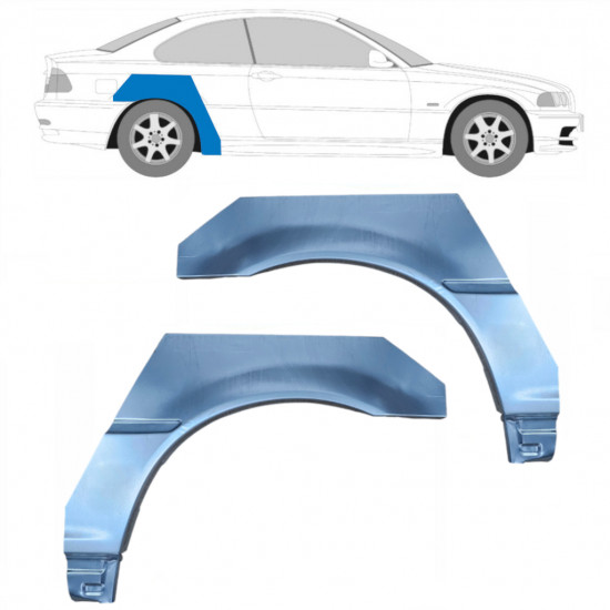 Reparaturni lim stražnjeg blatobrana za BMW E46 3 Cabrio 1998-2005 / Lijevo+Desno / COUPE / Set 6199