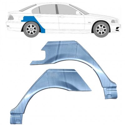 Reparaturni lim stražnjeg blatobrana za BMW E46 3 1998-2005 / Lijevo+Desno / Set 6204