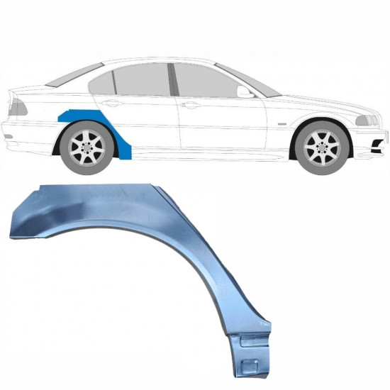 Mali reparaturni lim stražnjeg blatobrana za BMW E46 3 1998-2005 / Desno 6202