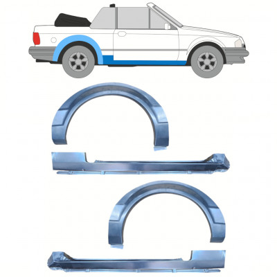 Lim praga + stražnjeg blatobrana za Ford Escort 1981-1990  CABRIO / Set 12588