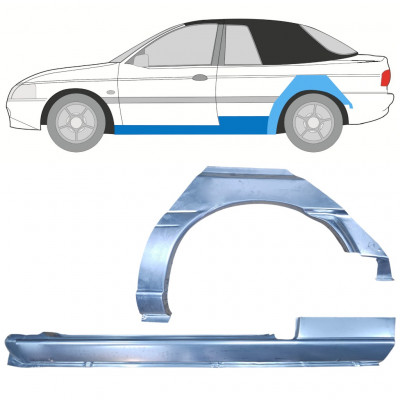 Lim praga + stražnjeg blatobrana za Ford Escort 1990-2000  CABRIO / Lijevo / Set 12590