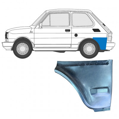 Donji dio reparaturnog lima stražnjeg blatobrana za Fiat 126p 1985-1994 / Lijevo 7582