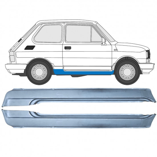 Lim praga za Fiat 126p 1972-2000 / Lijevo+Desno / Set 9526