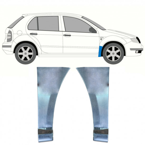 Reparaturni lim prednjeg blatobrana za Skoda Fabia 1999-2007 / Lijevo+Desno / Set 10595