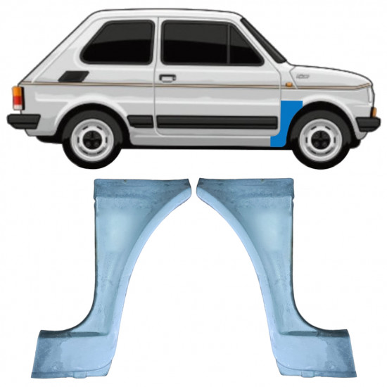 Reparaturni lim prednjeg blatobrana za Fiat 126p 1972-1994 / Set 11219