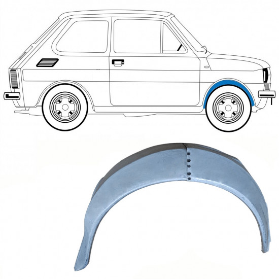 Unutarnji reparaturni lim prednjeg blatobrana za Fiat 126p 1972-1978 / Desno 10215