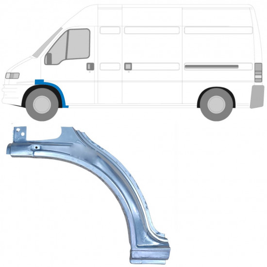 Reparaturni lim prednjeg blatobrana za Fiat Ducato Boxer Relay 1994-2006 / Lijevo 5566