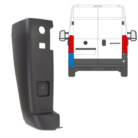 Kut stražnjeg branika za Fiat Ducato 2006-2018 / Lijevo 7307