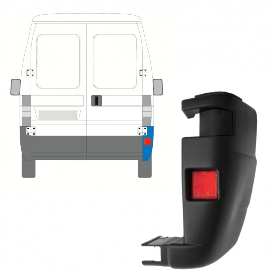 Kut stražnjeg branika za Fiat Ducato 2002-2006 / Desno 7713