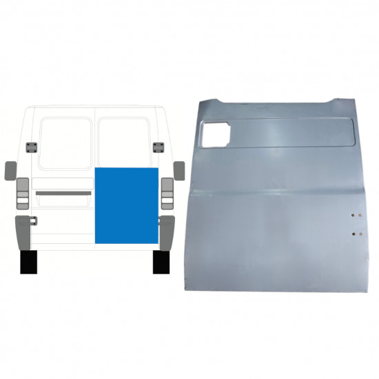 Visoki reparaturni lim stražnjih vrata za Fiat Ducato Boxer Relay Jumper 1994-2006 / Desno 7759