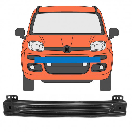 Pojačanje prednjeg branika / greda za Fiat Panda 2012- 7560