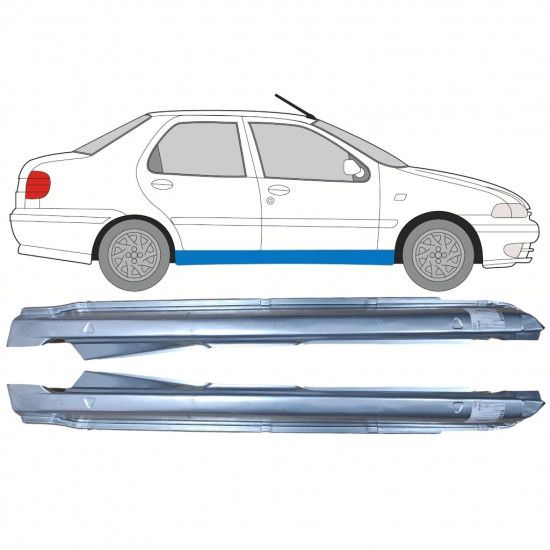 Lim praga za Fiat Siena 1997-2001 / Lijevo+Desno / Set 10073