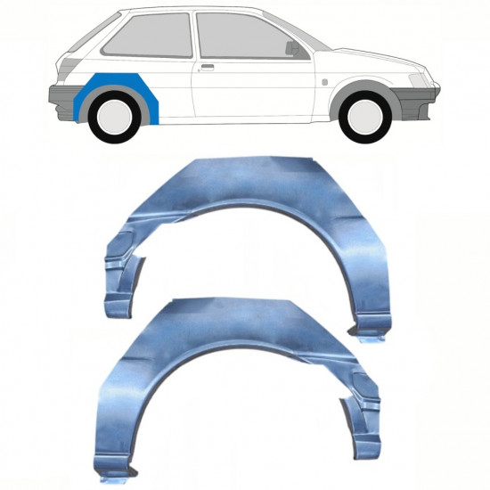 Reparaturni lim stražnjeg blatobrana za Ford Fiesta 1989-1995 / Lijevo+Desno / Set 10631