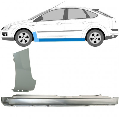 Prag + reparaturni lim prednjeg blatobrana za Ford Focus 2004-2011 / Lijevo / Set 8736