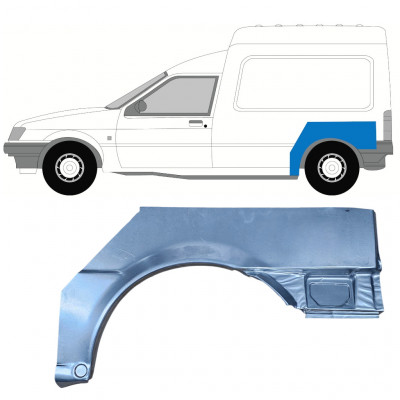 Reparaturni lim stražnjeg blatobrana za Ford Courier 1989-1995 / Lijevo 7829