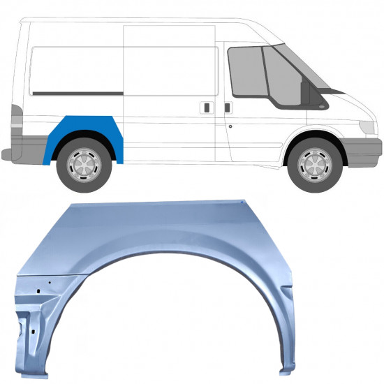 Reparaturni lim stražnjeg blatobrana za Ford Transit 2000- / SWB / Desno 7156