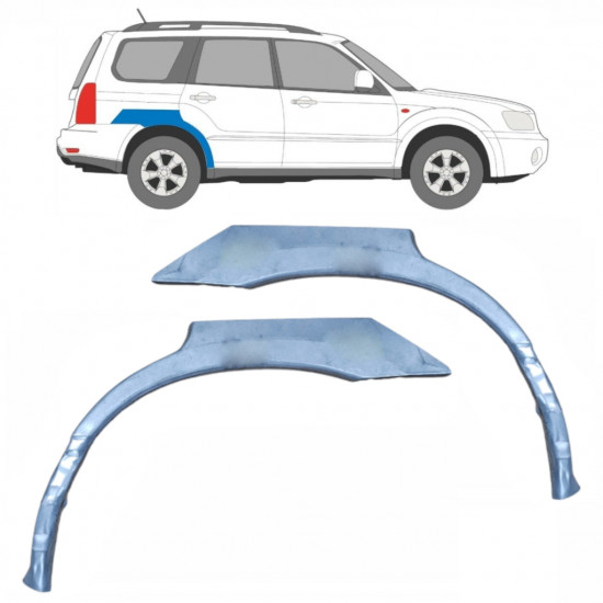 Reparaturni lim stražnjeg blatobrana za Subaru Forester Sg 2002-2008 / Lijevo+Desno / Set 9209