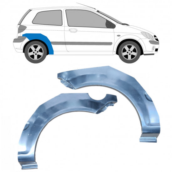 Reparaturni lim stražnjeg blatobrana za Hyundai Getz 2002-2010 / Lijevo+Desno / Set 10641